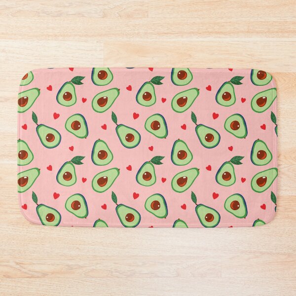 Item preview, I Love Avocado Pink repeat pattern designed and sold by PatternTalent.