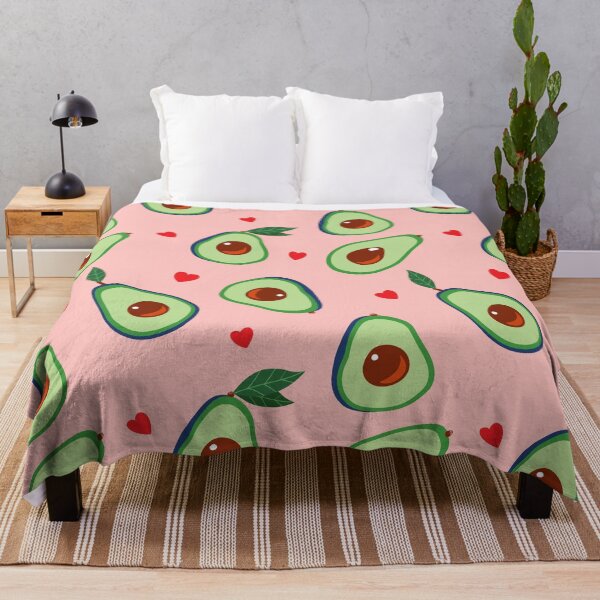 Item preview, I Love Avocado Pink repeat pattern designed and sold by PatternTalent.