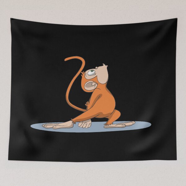 Item preview, Monkey yoga bow pose designed and sold by Monkey Ful.