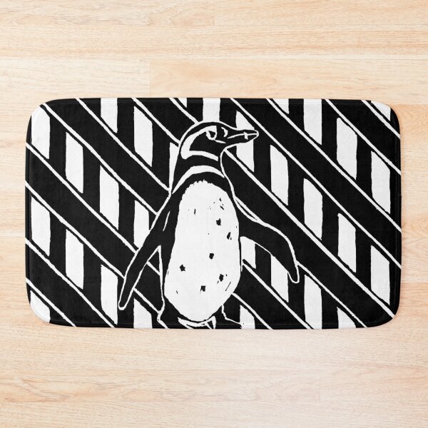 Item preview, Penguin & Stripes Linocut designed and sold by AmyHuntPhotos.