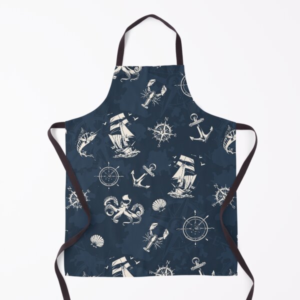 Item preview, Cool Vintage Sailor Anchor Compass Nautical Cruise Yacht Pattern designed and sold by Curious-Lens.