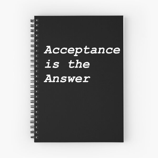 Item preview, Acceptance is the Answer Slogan from Alcoholics Anonymous Big Book Sobriety Gift  designed and sold by Zen  Goat.