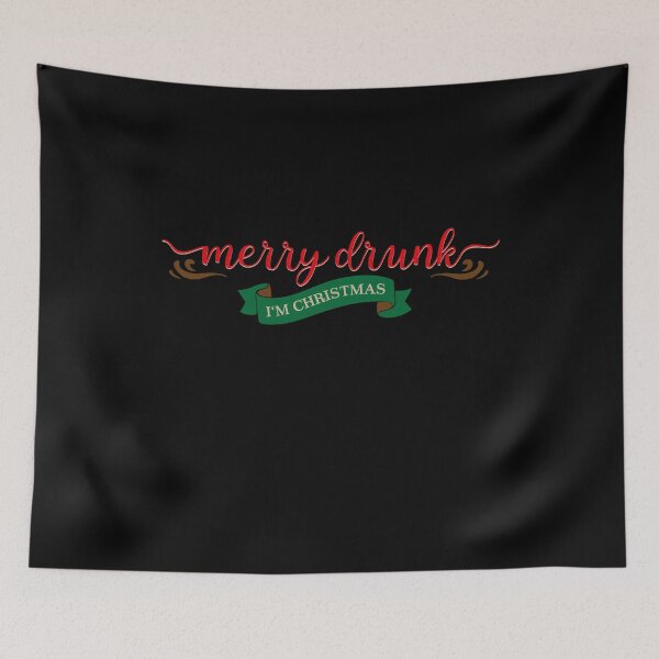 Item preview, Merry Drunk Christmas Funny Saying Gift designed and sold by teeseeds.