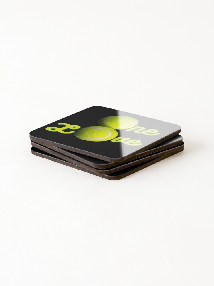 Thumbnail 4 of 5, Coasters (Set of 4), One Love Tennis Typography  designed and sold by DesignsofNote.