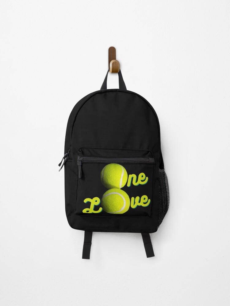Thumbnail 1 of 3, Backpack, One Love Tennis Typography designed and sold by DesignsofNote.