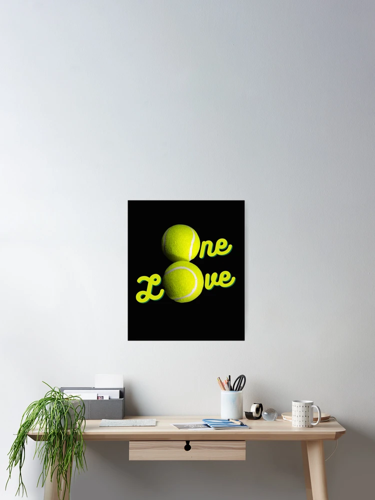 Thumbnail 2 of 3, Poster, One Love Tennis Typography  designed and sold by DesignsofNote.