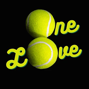 Artwork thumbnail, One Love Tennis Typography  by DesignsofNote