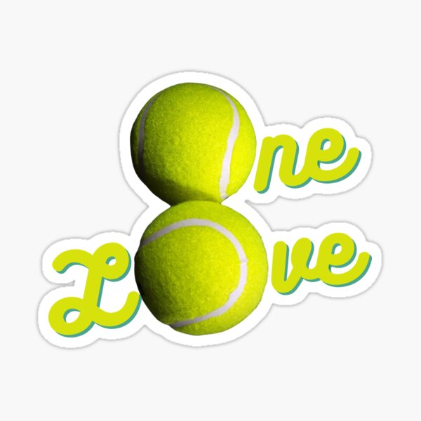 "One Love Tennis Typography " Sticker by DesignsofNote Redbubble