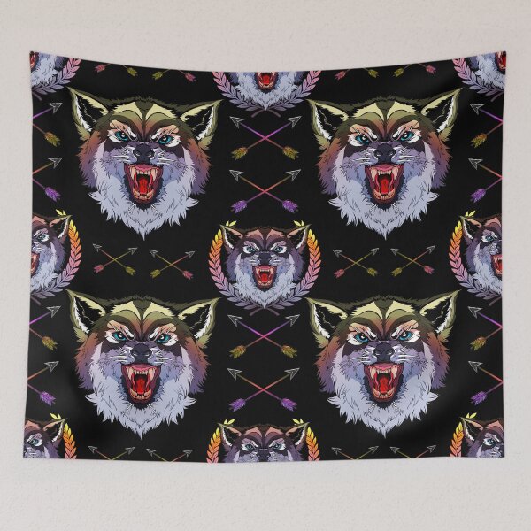 Item preview, Wolf pattern designed and sold by IllustrateLaw.