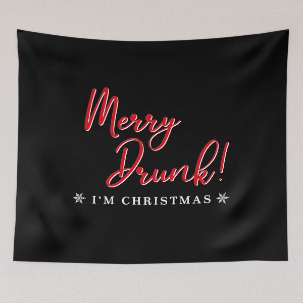 Item preview, Merry Drunk Christmas Funny Saying Gift designed and sold by teeseeds.