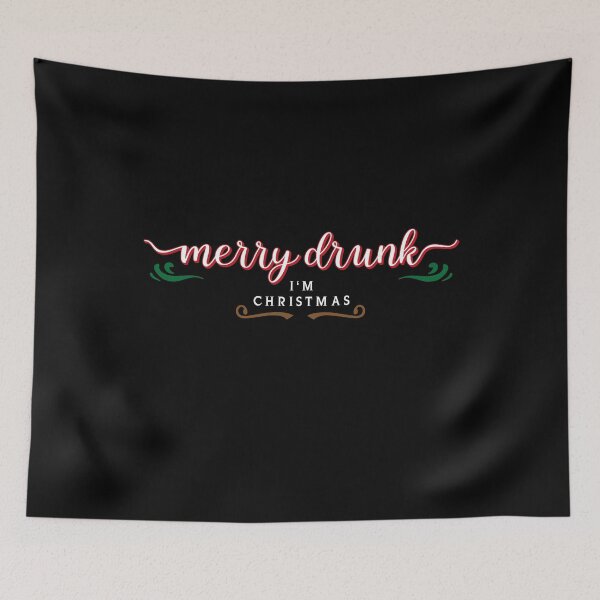 Item preview, Merry Drunk Christmas Funny Saying Gift designed and sold by teeseeds.