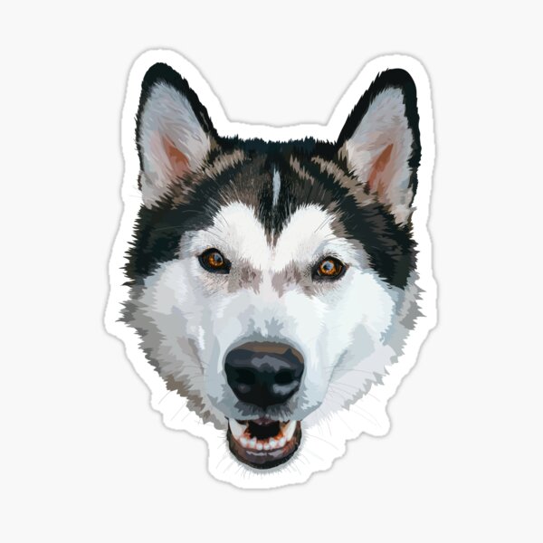 Happy Alaskan Malamute Sticker