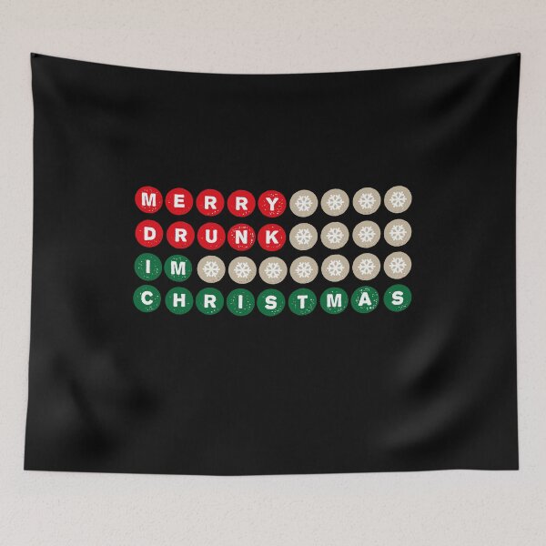 Item preview, Merry Drunk Christmas Funny Saying Gift designed and sold by teeseeds.