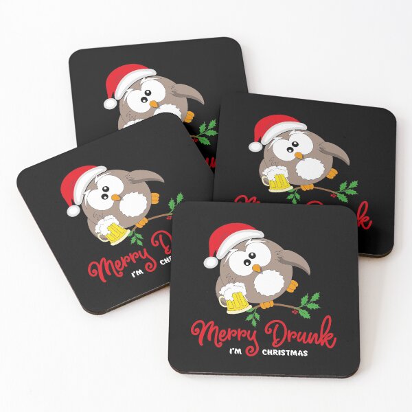 Item preview, Merry Drunk Christmas Funny Saying Gift designed and sold by teeseeds.