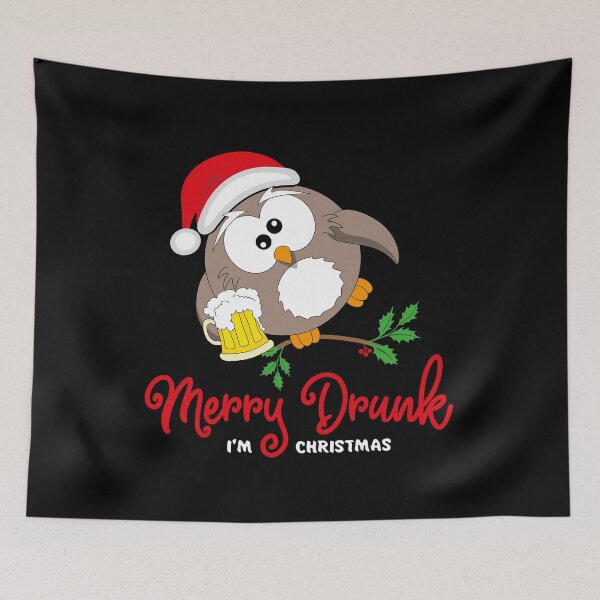 Item preview, Merry Drunk Christmas Funny Saying Gift designed and sold by teeseeds.