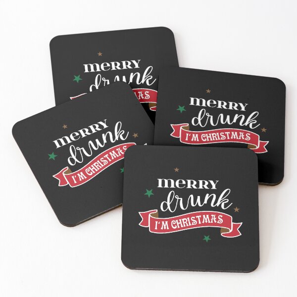 Item preview, Merry Drunk Christmas Funny Saying Gift designed and sold by teeseeds.
