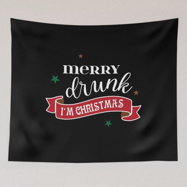 Item preview, Merry Drunk Christmas Funny Saying Gift designed and sold by teeseeds.