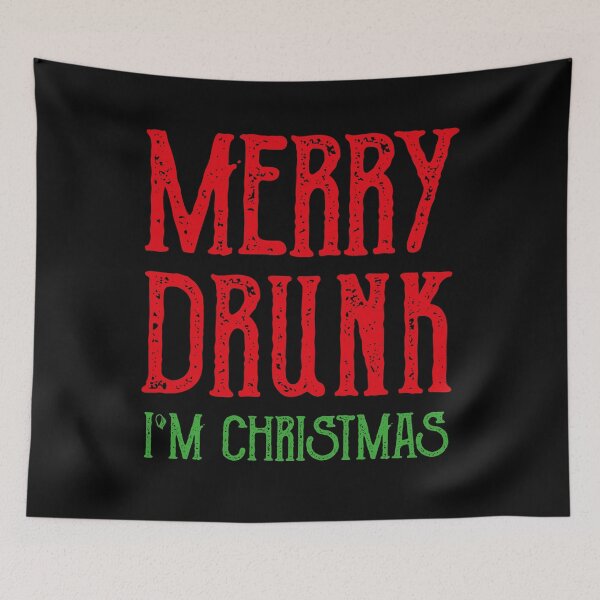 Item preview, Merry Drunk Christmas Funny Saying Gift designed and sold by teeseeds.