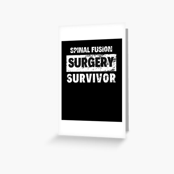 Spinal fusion surgery survivor recovery Retro Vintage Greeting Card