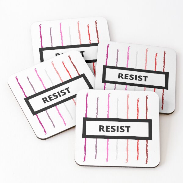 Artikelvorschau, RESIST - Lesbian Pride Flag - Weiß entworfen und verkauft von thesassypanda.