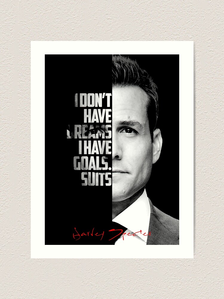 Harvey Specter Black and White Quote Suits TV Show Gallery Canvas outlets Wraps, Vertical Frame