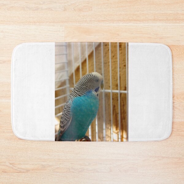 Item preview, little blue parakeet budgie locked in a cage alone and sad designed and sold by alessiapenny.