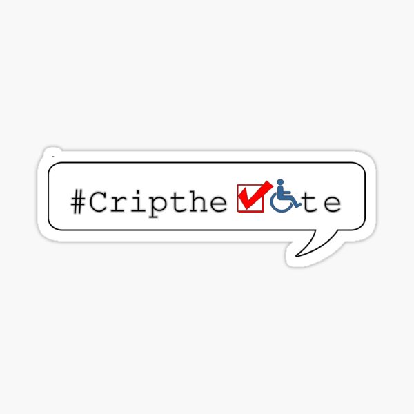"Crip the Vote" Sticker for Sale by pubhealthgirl Redbubble