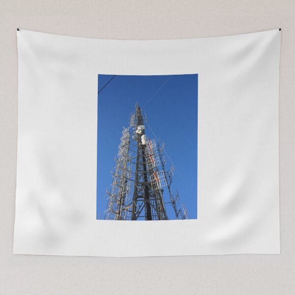 Item preview, power plant with tall masts of communication antennas designed and sold by alessiapenny.