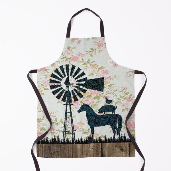 Item preview, Windmill Horse Pig Chicken Art - Country Farming designed and sold by CattlettArt.