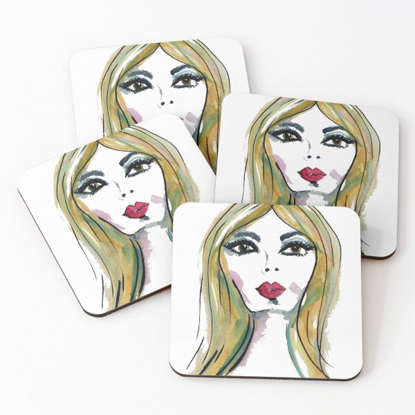 Item preview, Tilt Up Lady Glam Fashion Face designed and sold by Scarlett Ballantyne  - Beautigurlz Designs.