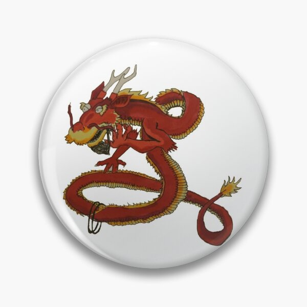 Item preview, Hand Drawn Chinese Red Dragon  designed and sold by Reddrubble.