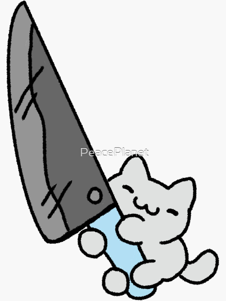 "Stabby Cat" Sticker for Sale by Redbubble