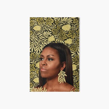 Michelle Obama in Gold Art Board Print