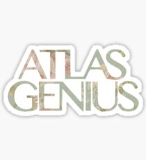 Atlas Genius Vintage Floral Print Sticker
