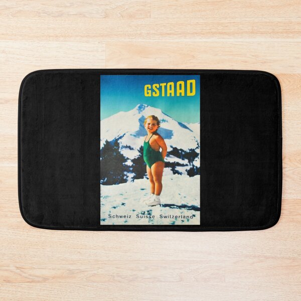 Artikelvorschau, Gstaad retro poster entworfen und verkauft von CorasPosters.
