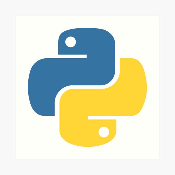 "Classic python logo" Art Print by GingerJons | Redbubble