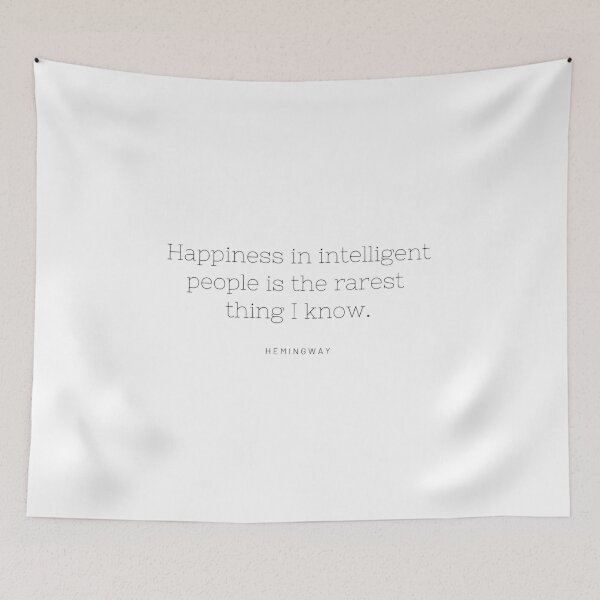 Item preview, Happiness quote by Ernest Hemingway designed and sold by artjojo.