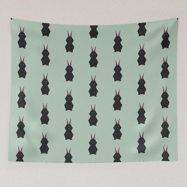 Item preview, Geometric Black Bunny Pattern designed and sold by Caseymakesart.