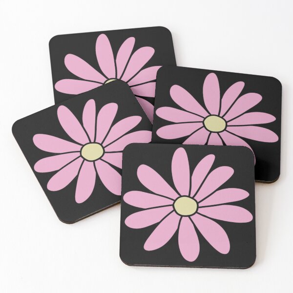 Item preview, Bib Flower in Pastel Pink on Black designed and sold by CottoVerdi.