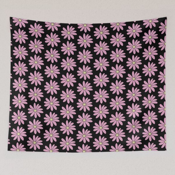 Item preview, Bib Flower in Pastel Pink on Black designed and sold by CottoVerdi.