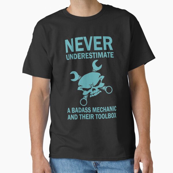 Item preview, UNTERSCHÄTZE NIEMALS EINEN BADASS-MECHANIKER UND IHRE WERKZEUGKISTE designed and sold by flamingarts.