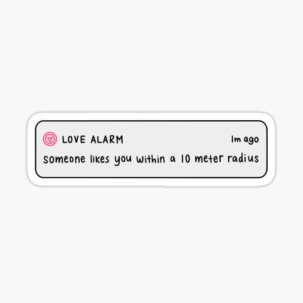 love alarm notification Sticker