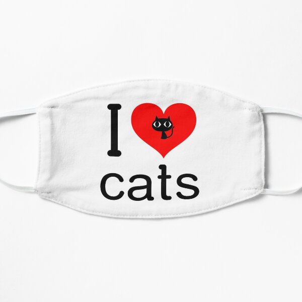 I Heart Cats Face Masks Redbubble