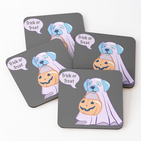 Item preview, Ghost Dog- Trick or Treat? designed and sold by jenartfart.