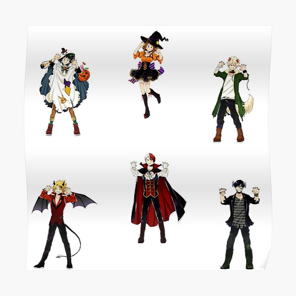 "My hero academia halloween sticker pack" Poster by AnimeDude Redbubble