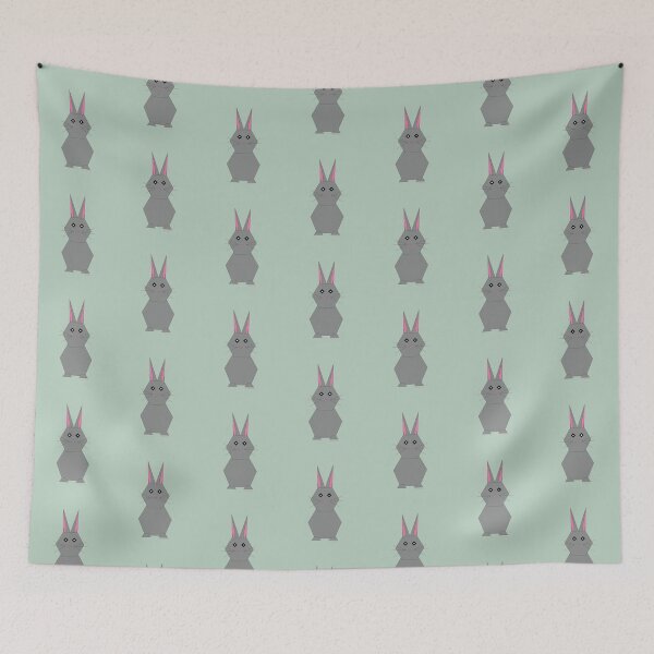 Item preview, Geometric Gray Bunny Pattern designed and sold by Caseymakesart.
