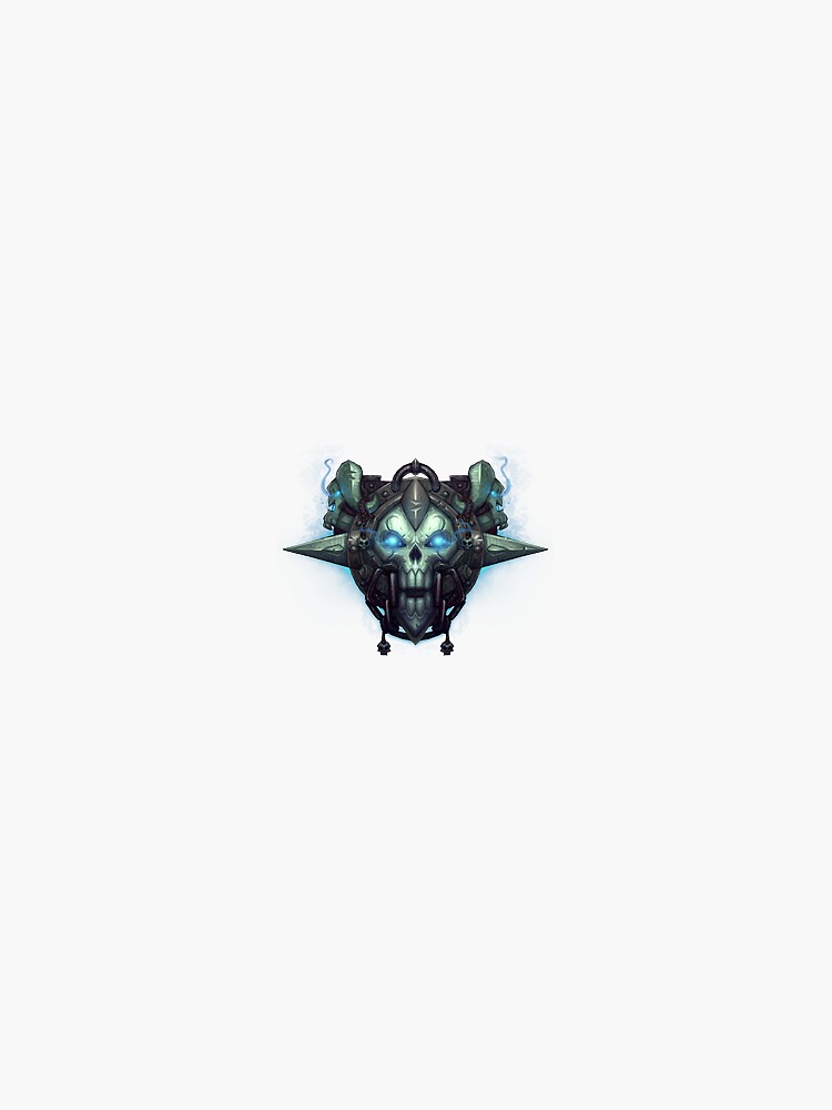 "WOW Death knight logo" Sticker by IceBlackSanctum
