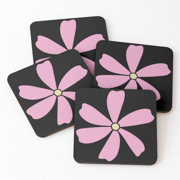 Item preview, Bib Flower in Pastel Pink on Black designed and sold by CottoVerdi.