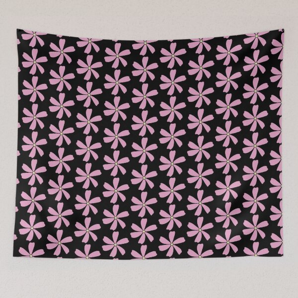 Item preview, Bib Flower in Pastel Pink on Black designed and sold by CottoVerdi.