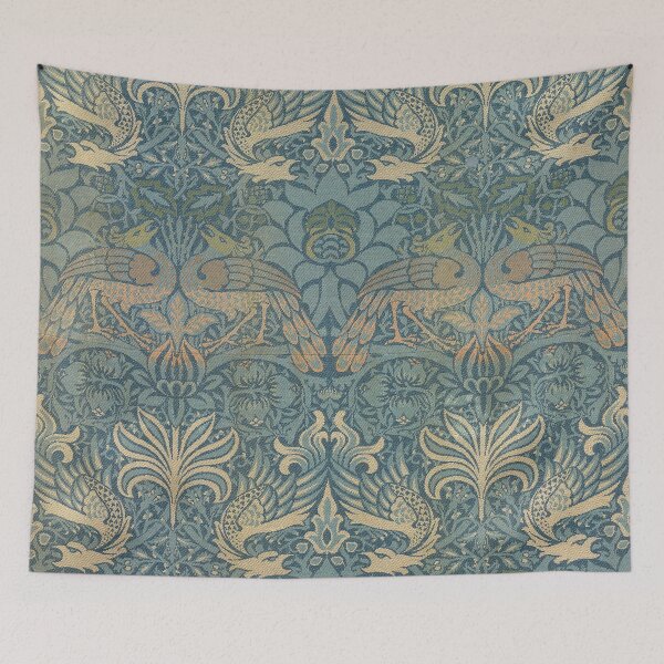 Item preview, Vintage Peacock and Dragon Textile from Art Institute Chicago Collection designed and sold by Douglas E. Welch Design and Photography.